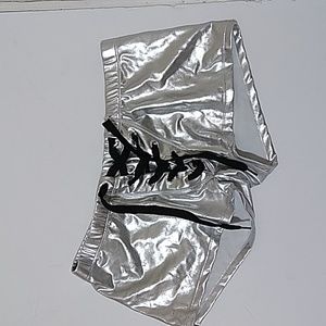Black Unicorn Men's Metallic Silver Shorts